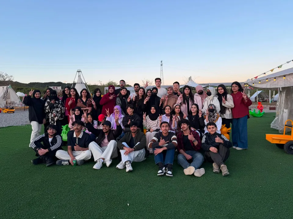 International students from UM on a group outing